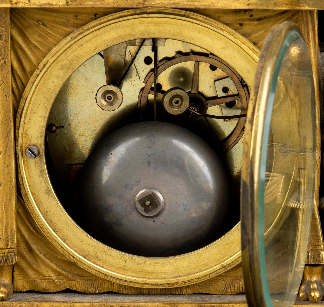 19th century Empire Bronze Mantel Clock 
