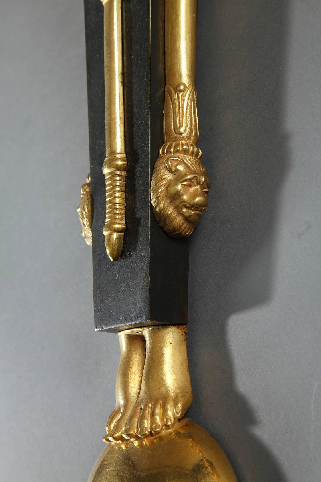 Doré Appliques en bronze Empire du XIXe siècle en vente