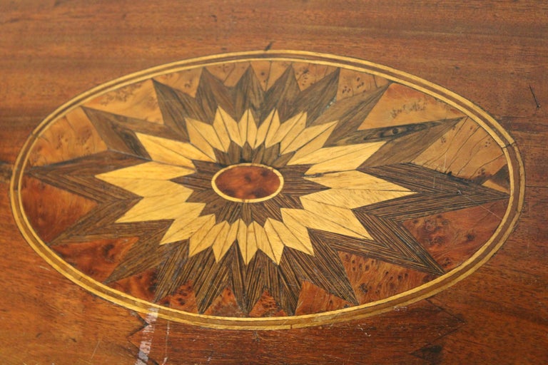 Do not miss this quality item! 
19th Century elegant Empire period inlaid center table circa 1820 Italy.Mahogany center table. 
storage and container shipping is possible