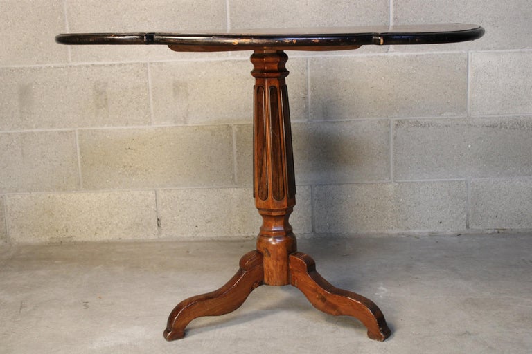 Mahogany 19th Century Italian Marquetry Center Table, mahogany center table For Sale