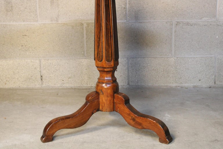 19th Century Italian Marquetry Center Table, mahogany center table For Sale 1