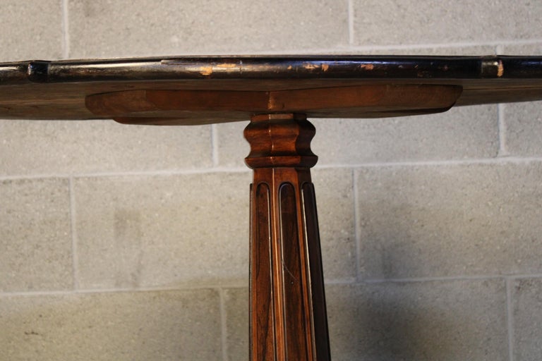 19th Century Italian Marquetry Center Table, mahogany center table For Sale 2