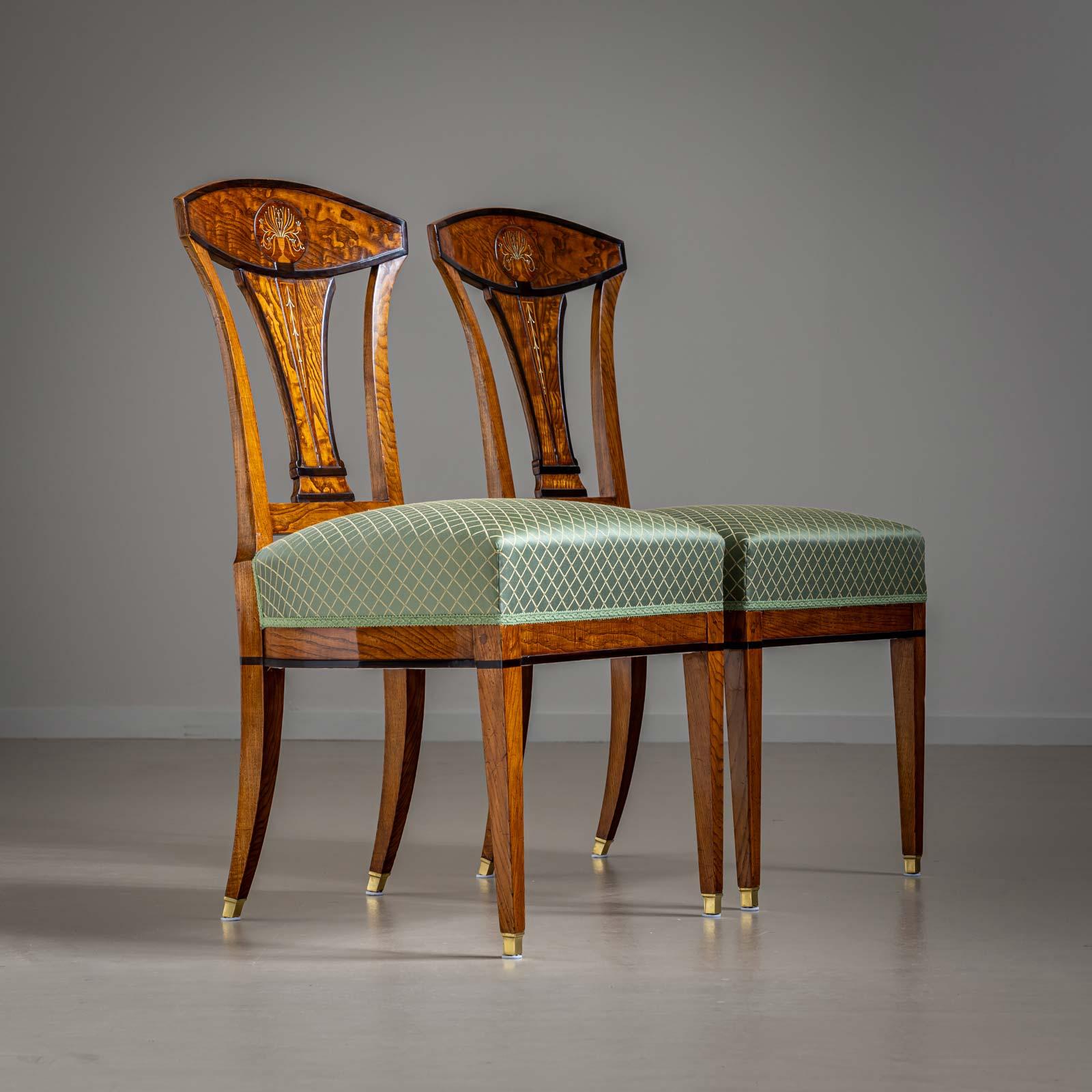 Austrian 19th Century Biedermeier Side Chairs, Vienna around 1810 For Sale