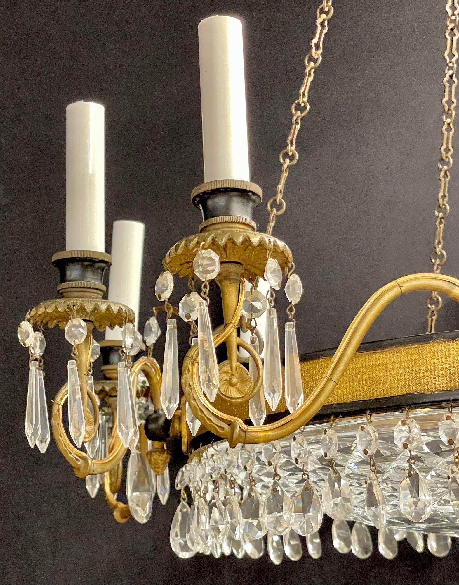 Lustre Empire du 19e siècle à dix Lights, bronze doré, néoclassique en vente 4