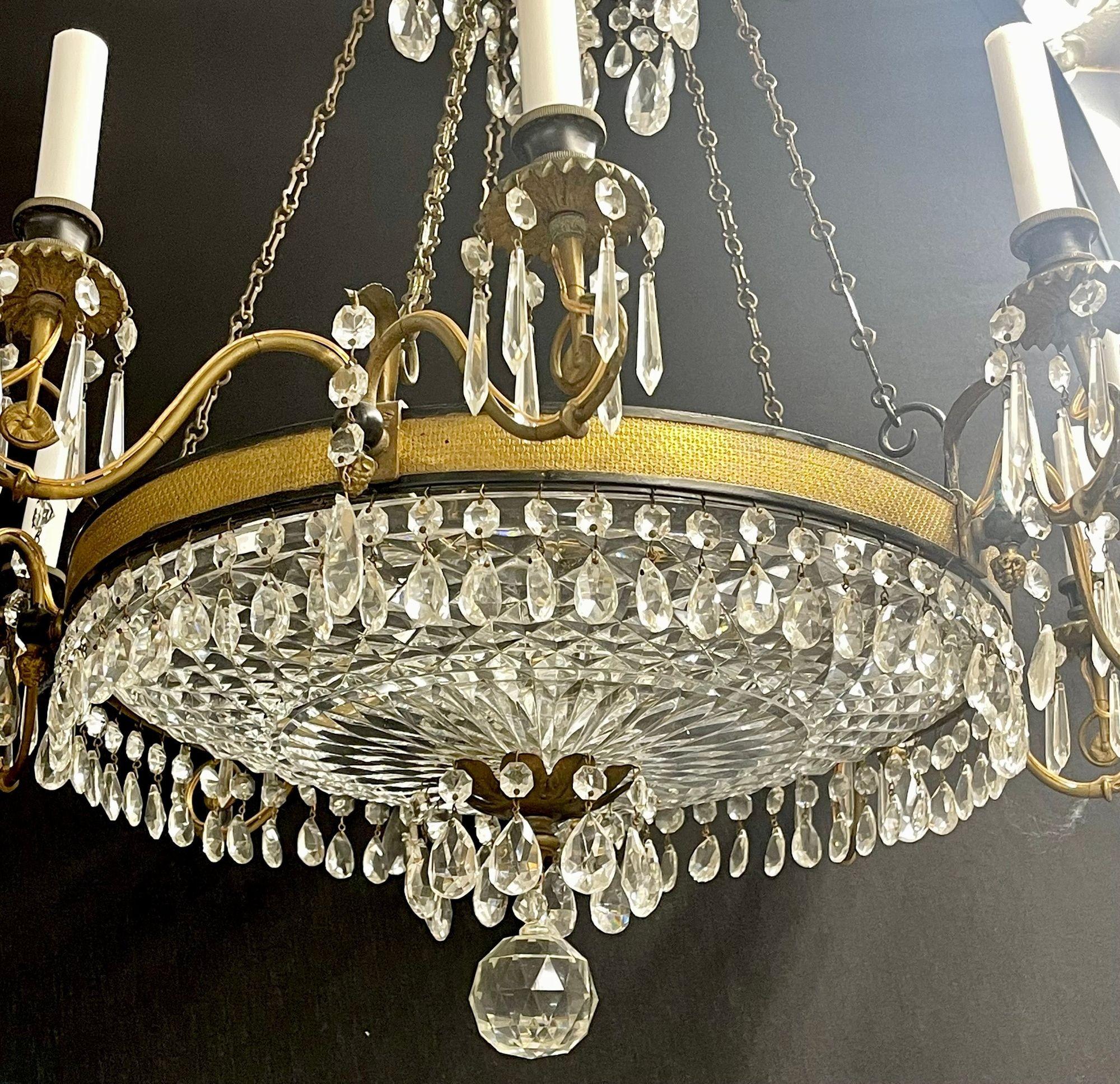 XIXe siècle Lustre Empire du 19e siècle à dix Lights, bronze doré, néoclassique en vente