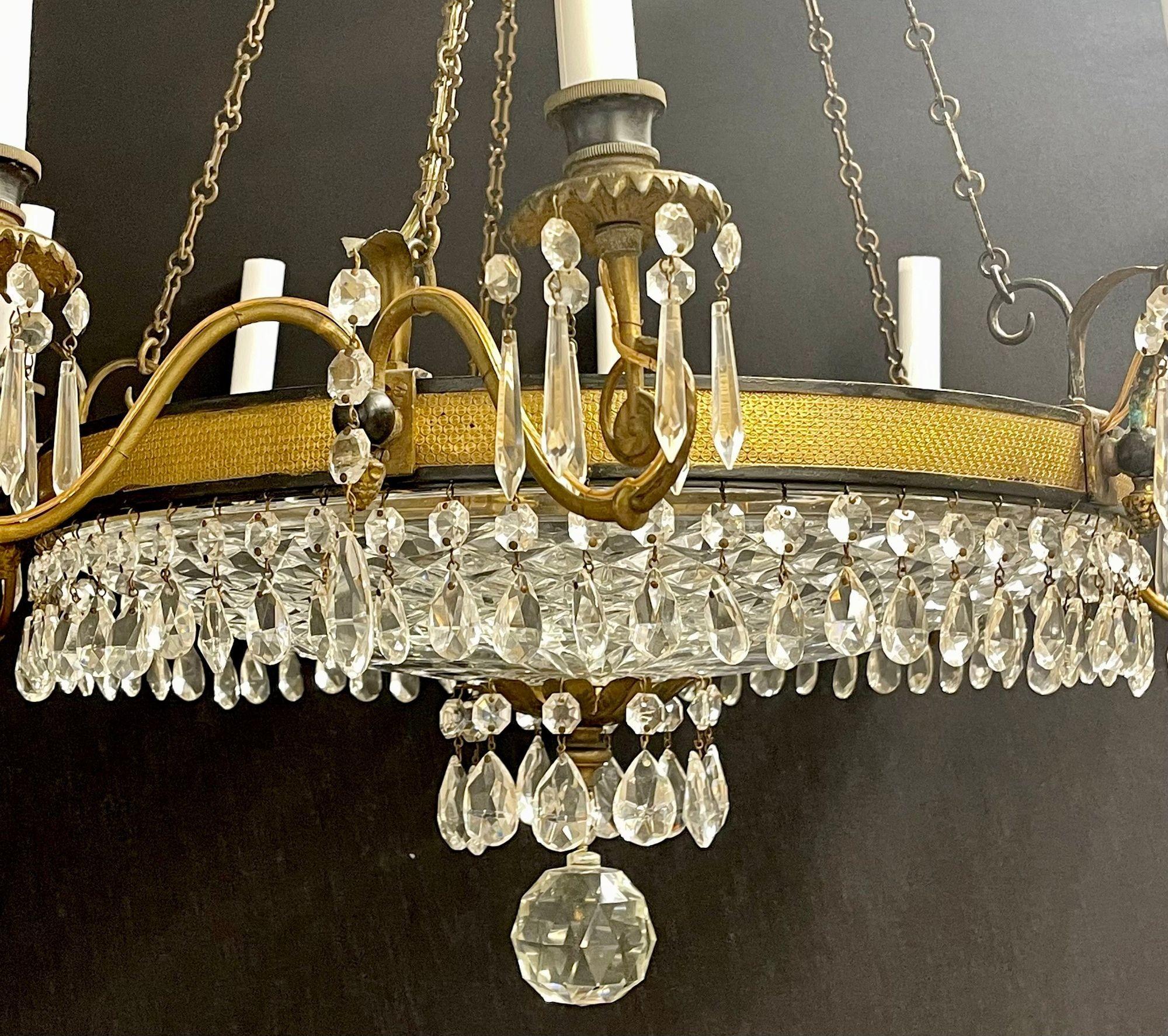 Lustre Empire du 19e siècle à dix Lights, bronze doré, néoclassique en vente 2