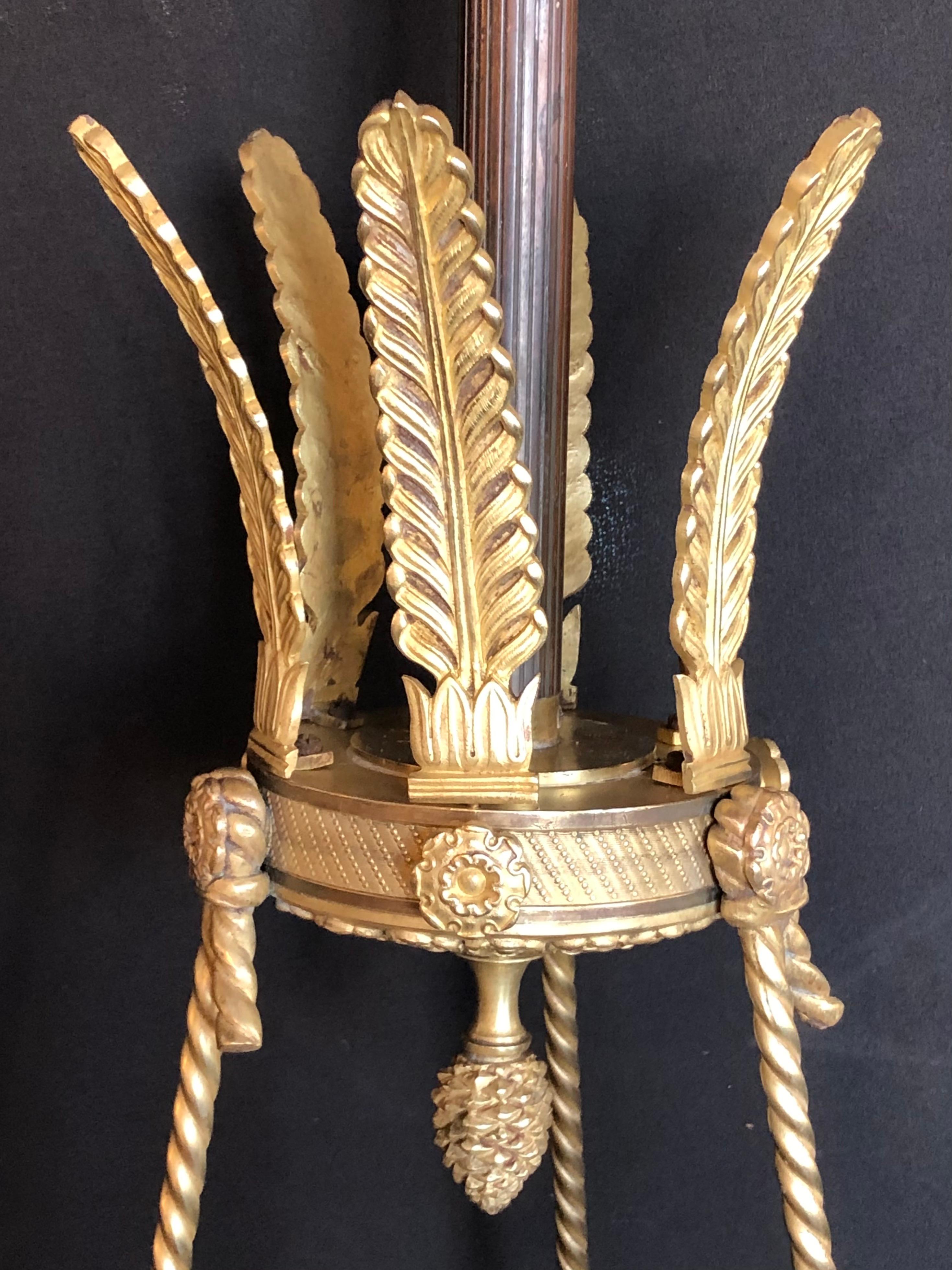 19th Century Empire Chandelier with Full Figure Swan Arms 5