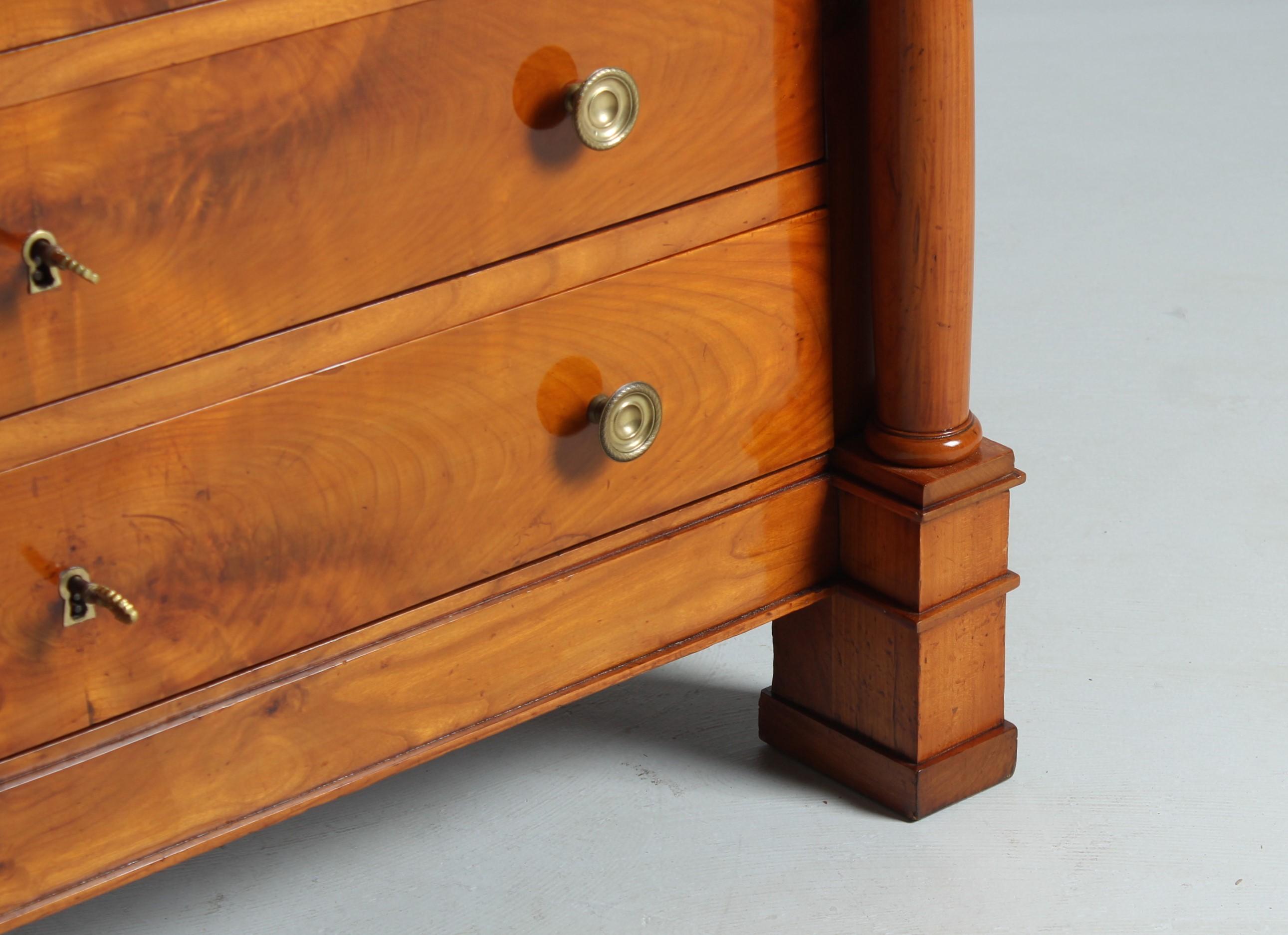 French 19th Century Empire Chest of Drawers, Cherry, France, circa 1830