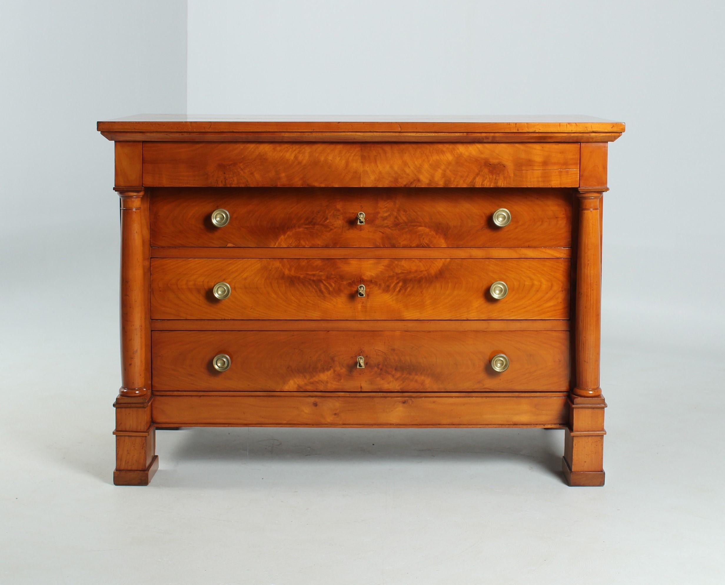 19th Century Empire Chest of Drawers, Cherry, France, circa 1830 In Good Condition In Greven, DE