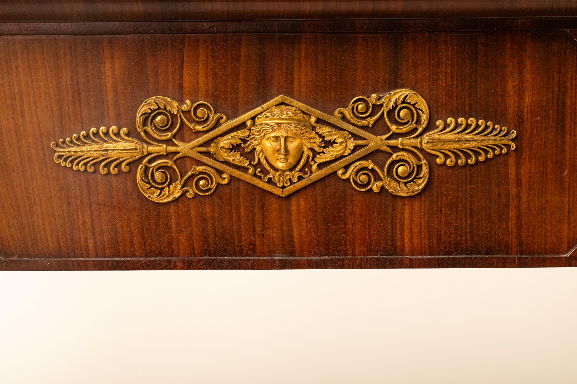 19th Century Empire Console Tuscany Italy 1820 Marble Top Bronze Fittings
This extraordinary Empire console from Italy around 1820 combines elegance, master craftsmanship and historical charm. The piece of furniture is an excellent example of the