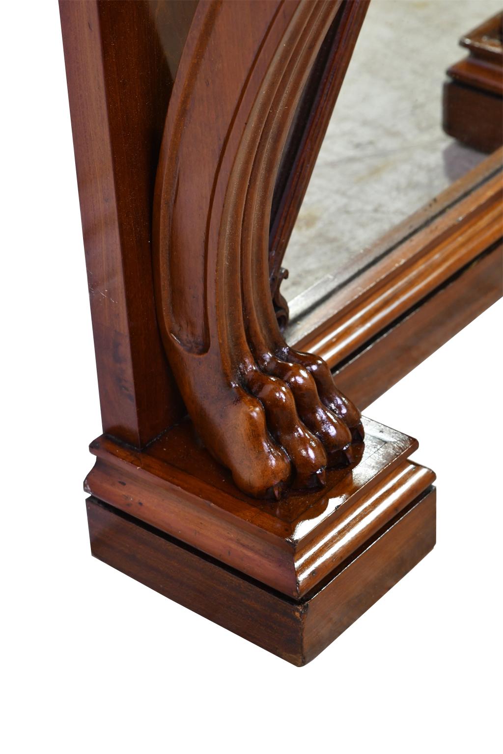 Tall Neoclassical-Style Console & Pier Mirror in Mahogany, Denmark, c. 1830 7