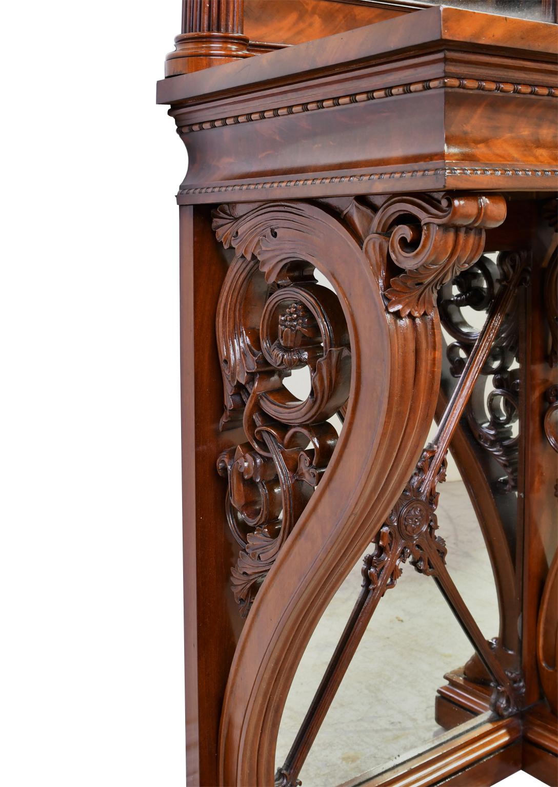 Tall Neoclassical-Style Console & Pier Mirror in Mahogany, Denmark, c. 1830 2