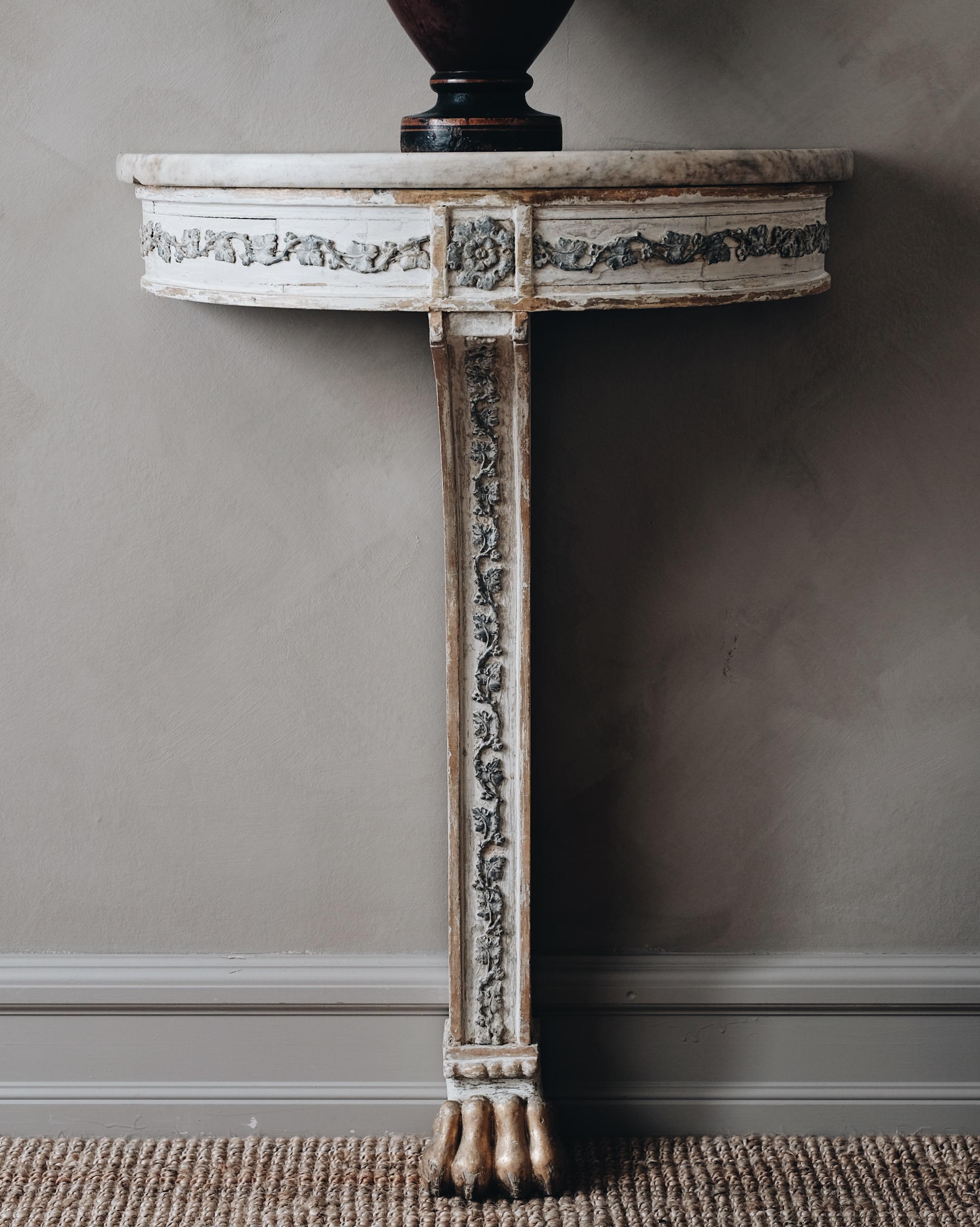 19th Century Empire Console Table In Good Condition In Mjöhult, SE