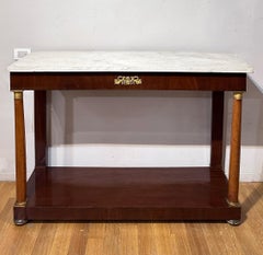 19th CENTURY EMPIRE CONSOLE IN MAHOGANY AND FIR