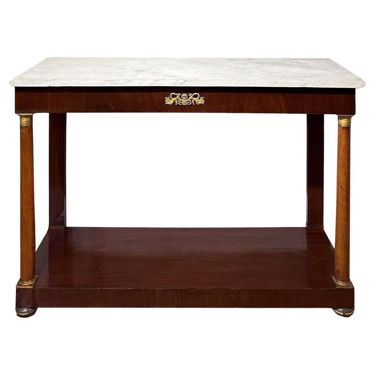 19th CENTURY EMPIRE CONSOLE IN MAHOGANY AND FIR  For Sale