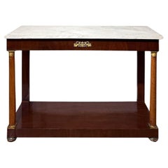19th CENTURY EMPIRE CONSOLE IN MAHOGANY AND FIR 