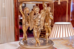 19th Century Empire Cut Crystal and Gilt Bronze Centerpiece on a Marble Base