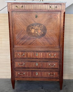 Scrivania a ribalta in Oak del XIX secolo o Abattant, cassettiera Francia