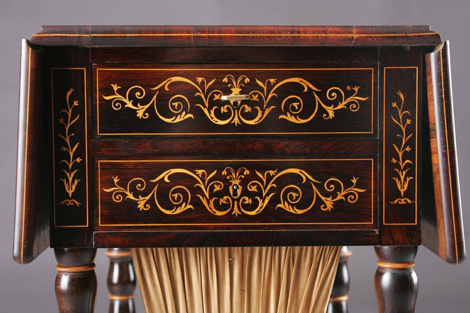 19th Century Empire English Sewing Table 1