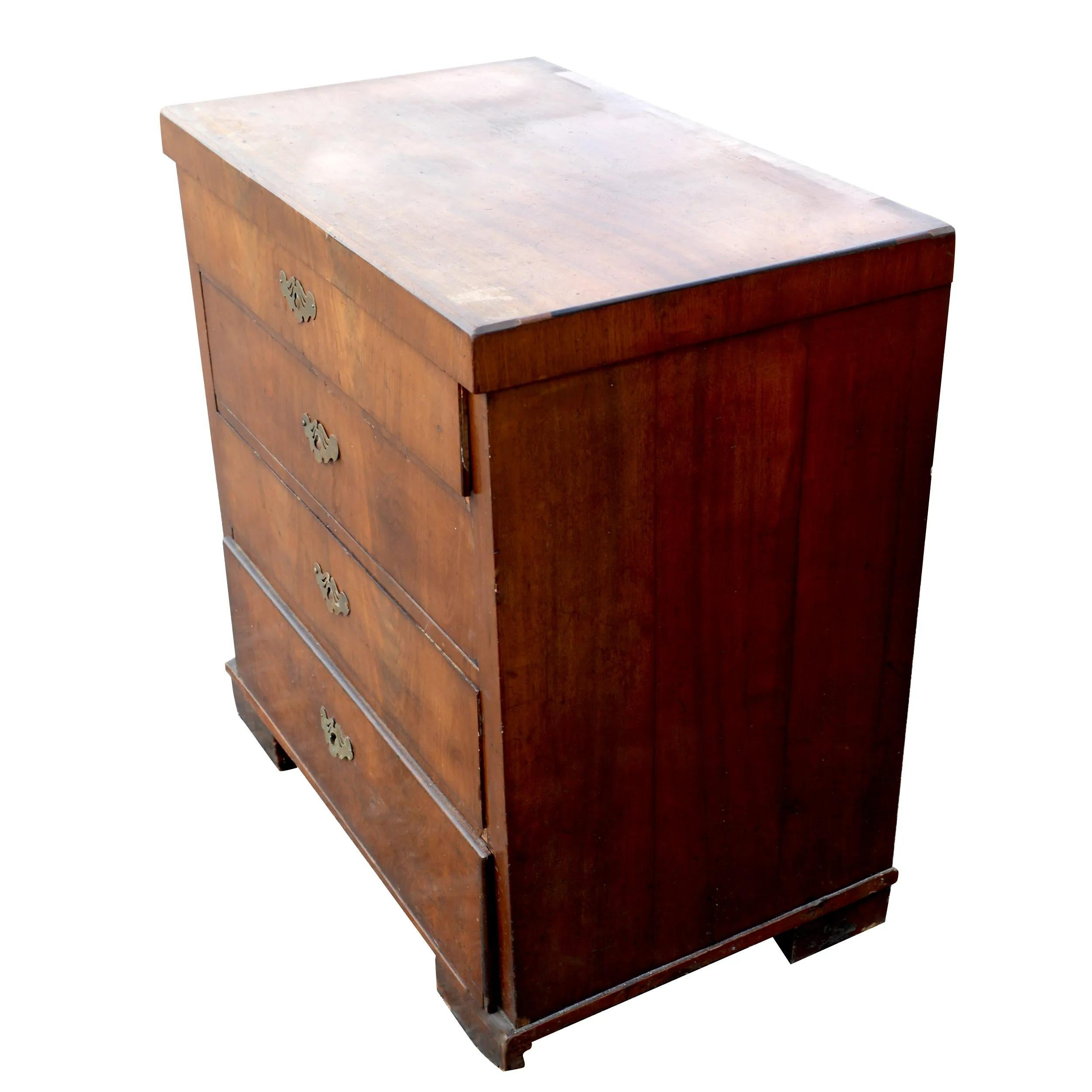 British 19th century Empire Four Drawer Chest For Sale