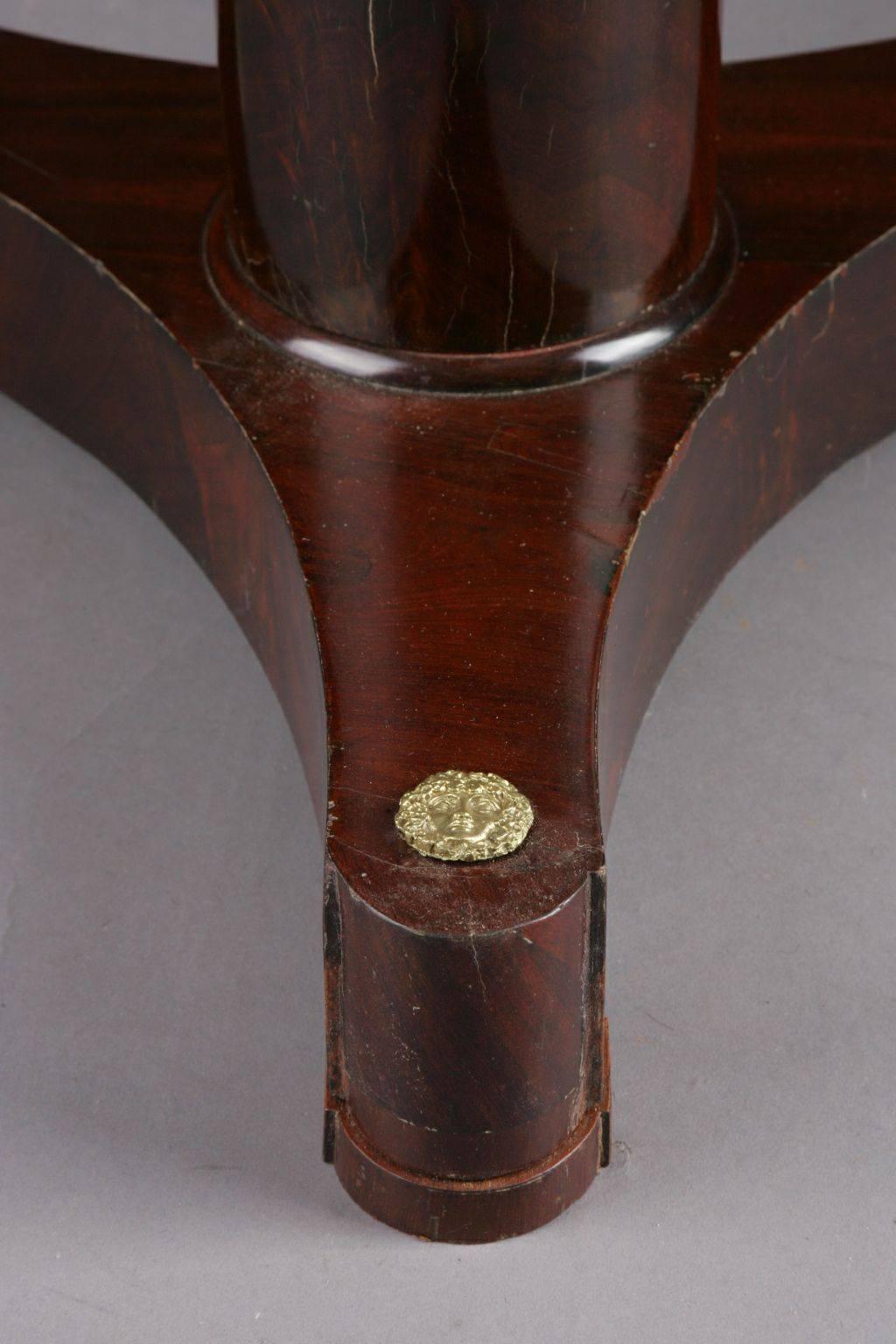 19th Century Empire France Lyra-Shaped Curly-Legs Side Tables, circa 1815 For Sale 2