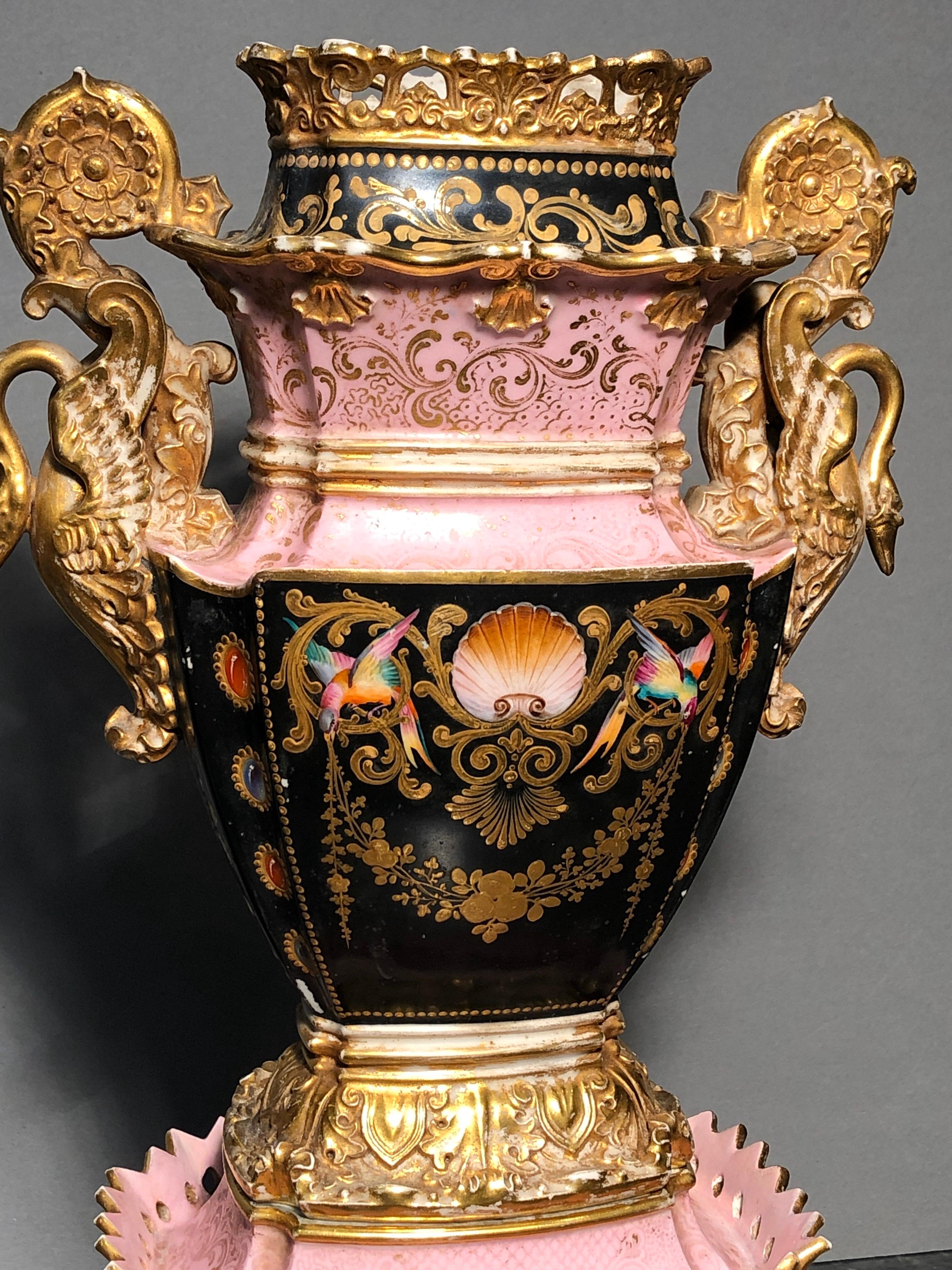 Jacob Petit Charles X du 19ème siècle  Vase 1820 Bon état - En vente à Roma, RM
