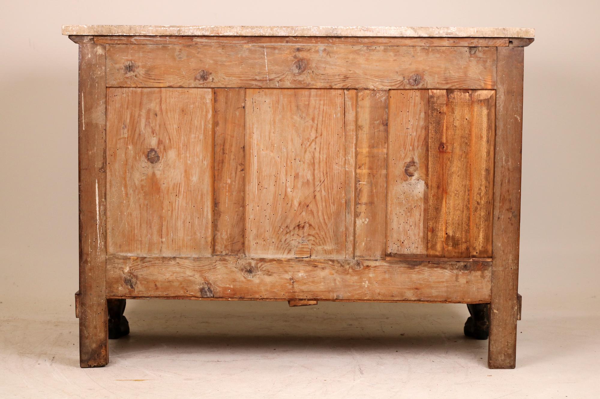 19th Century Empire French Chest of Drawers with marble on top For Sale 7
