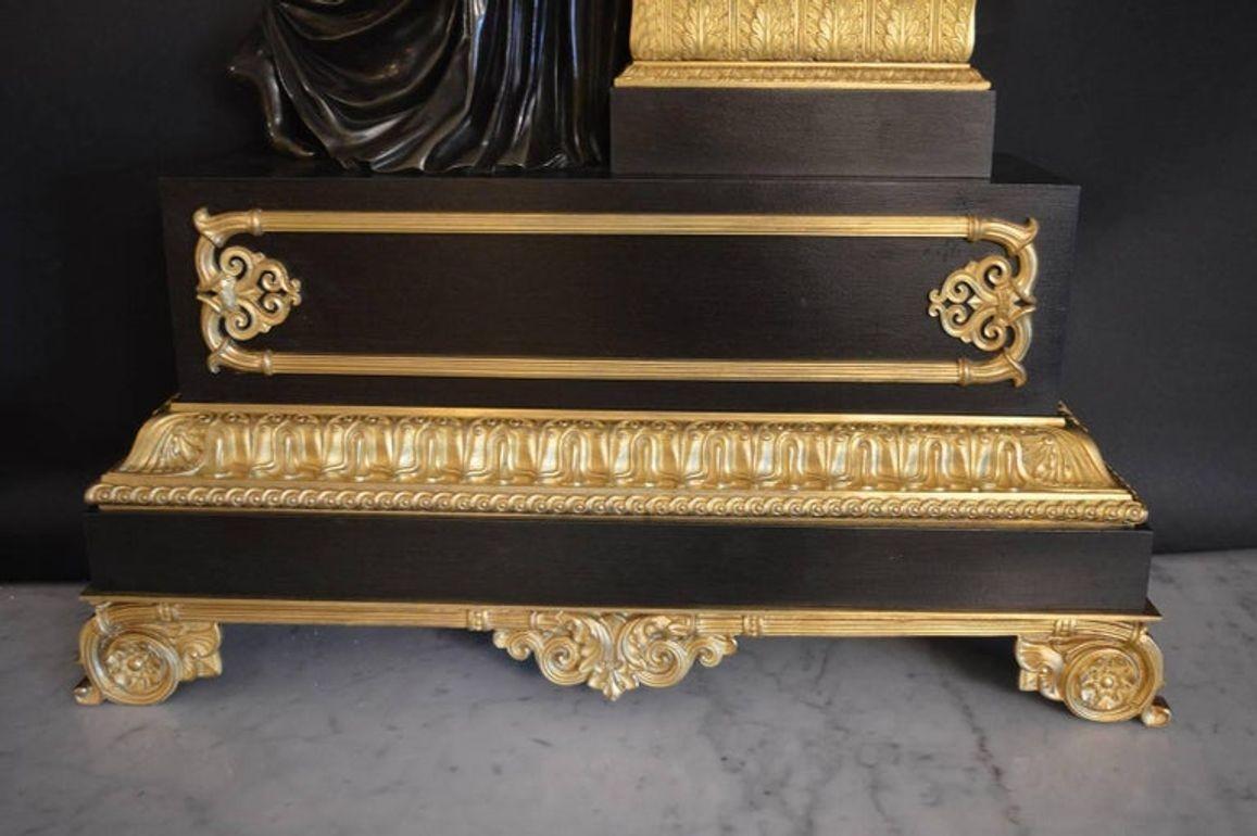 Metal 19th Century Empire French Clock For Sale