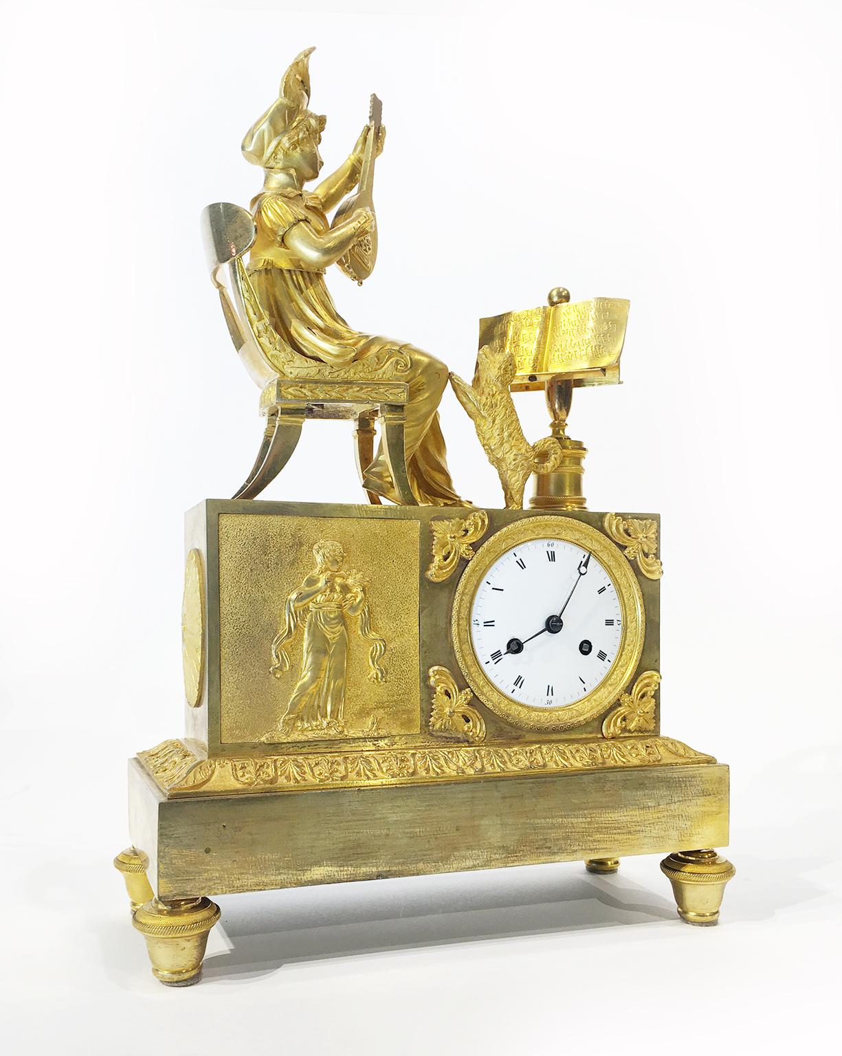 19th Century Empire French Mantel Clock, circa 1820 4