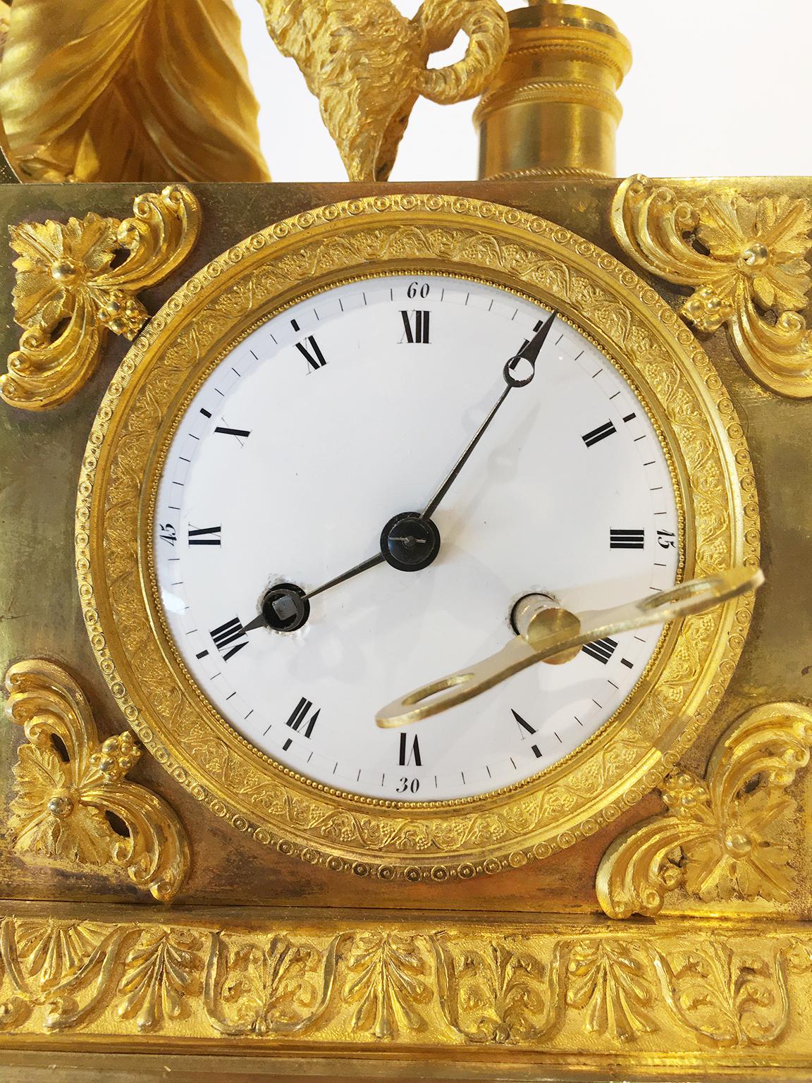 19th Century Empire French Mantel Clock, circa 1820 12