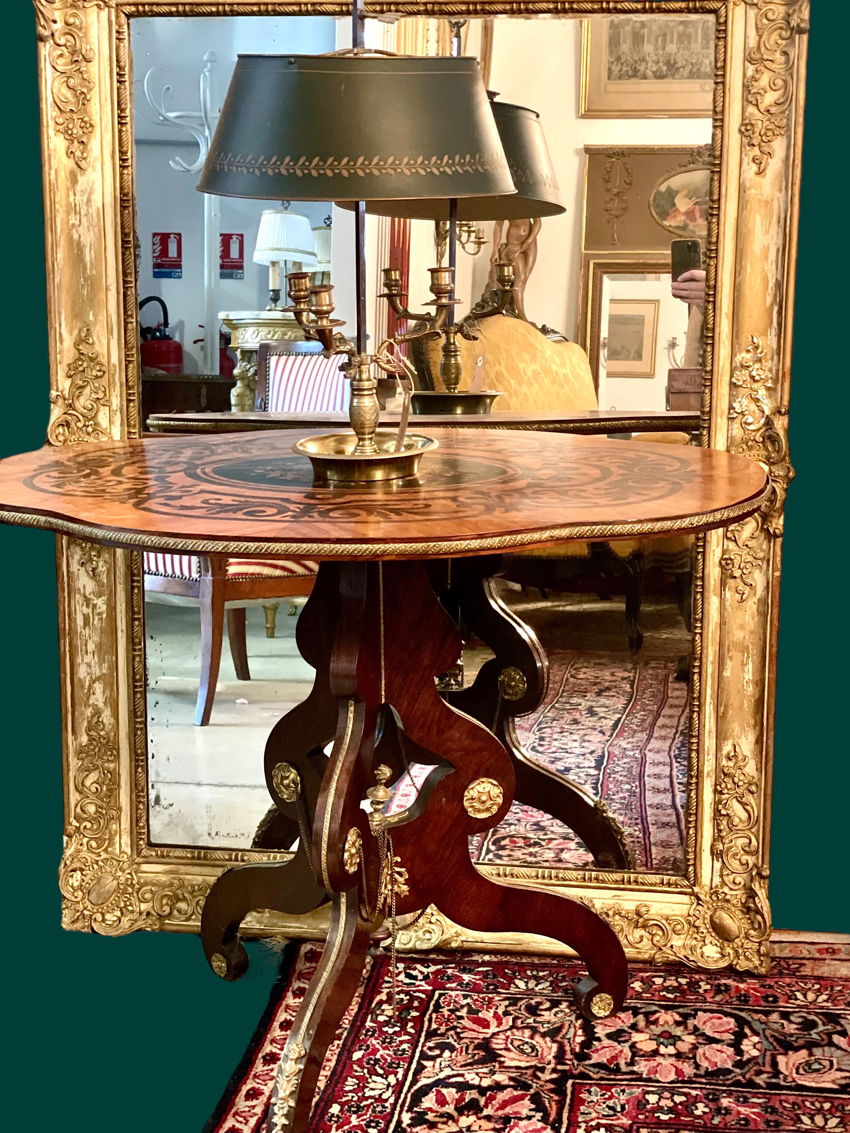 19th Century Empire Gilt Bronze Bouillotte Table Lamp For Sale 8