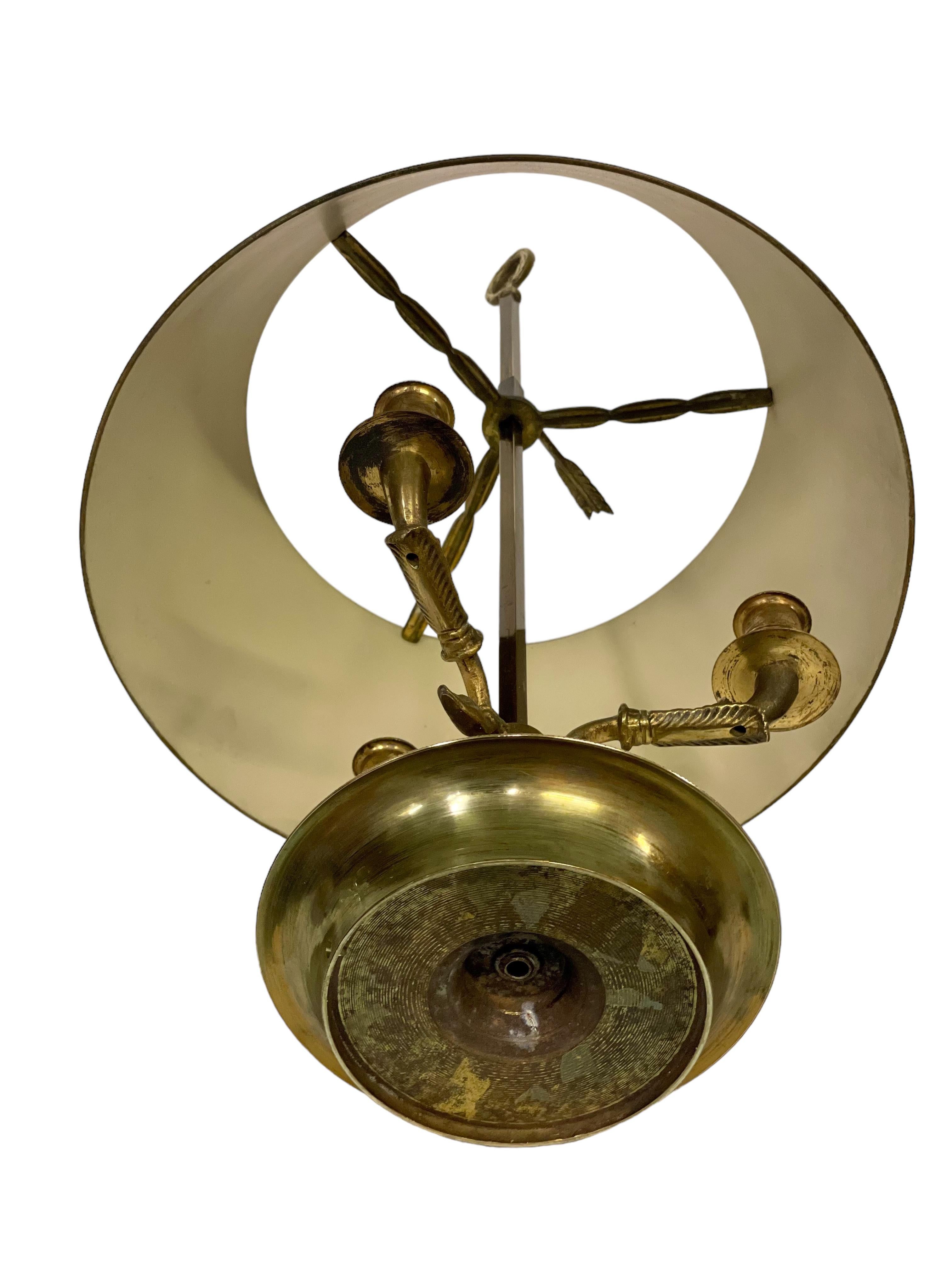 Lampe de table Bouillotte Empire en bronze doré du XIXe siècle en vente 4