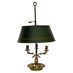 Antique 19th Century Empire Gilt Bronze Bouillotte Table Lamp