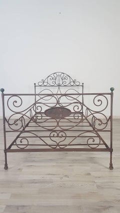 19th Century Empire Iron Single Bed