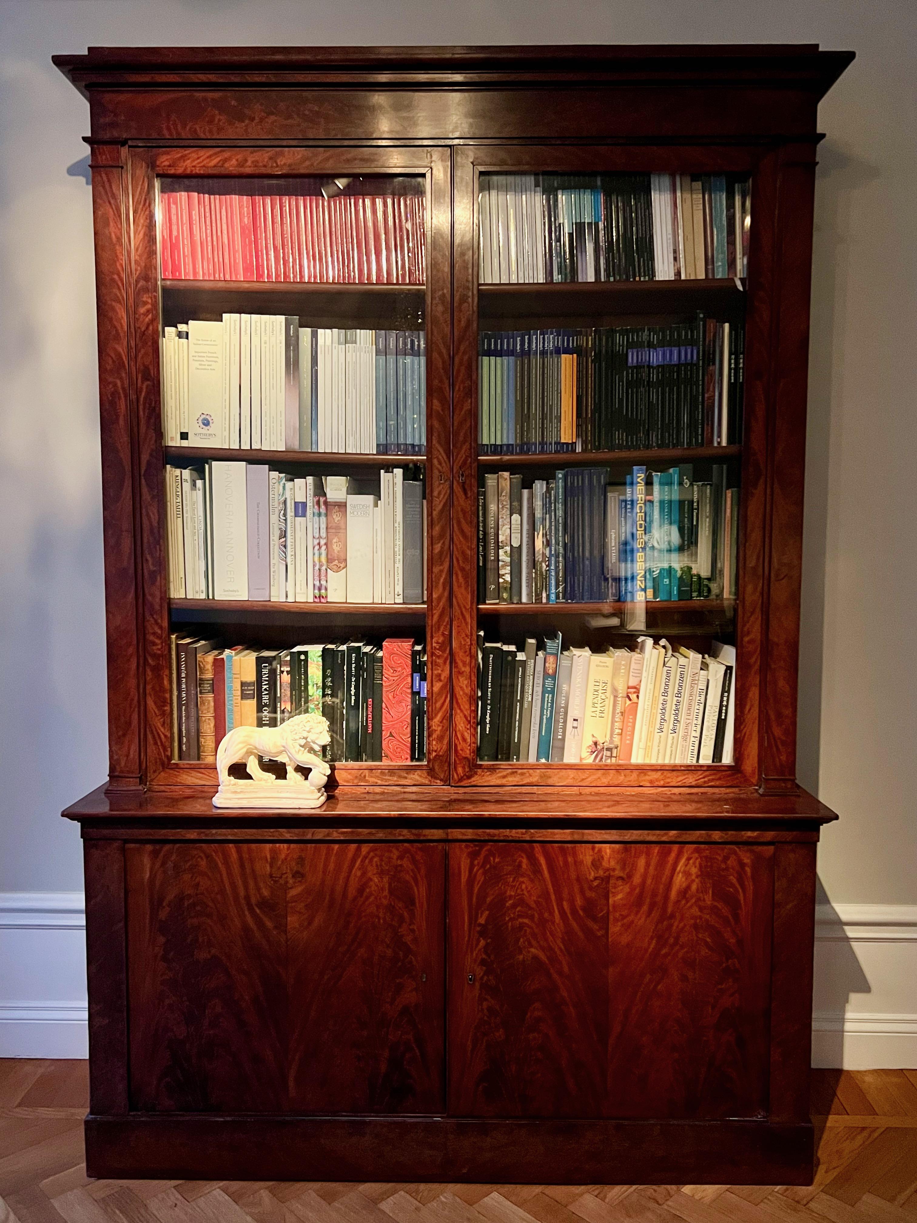 19th century Empire Mahogany Bookcase  For Sale 2