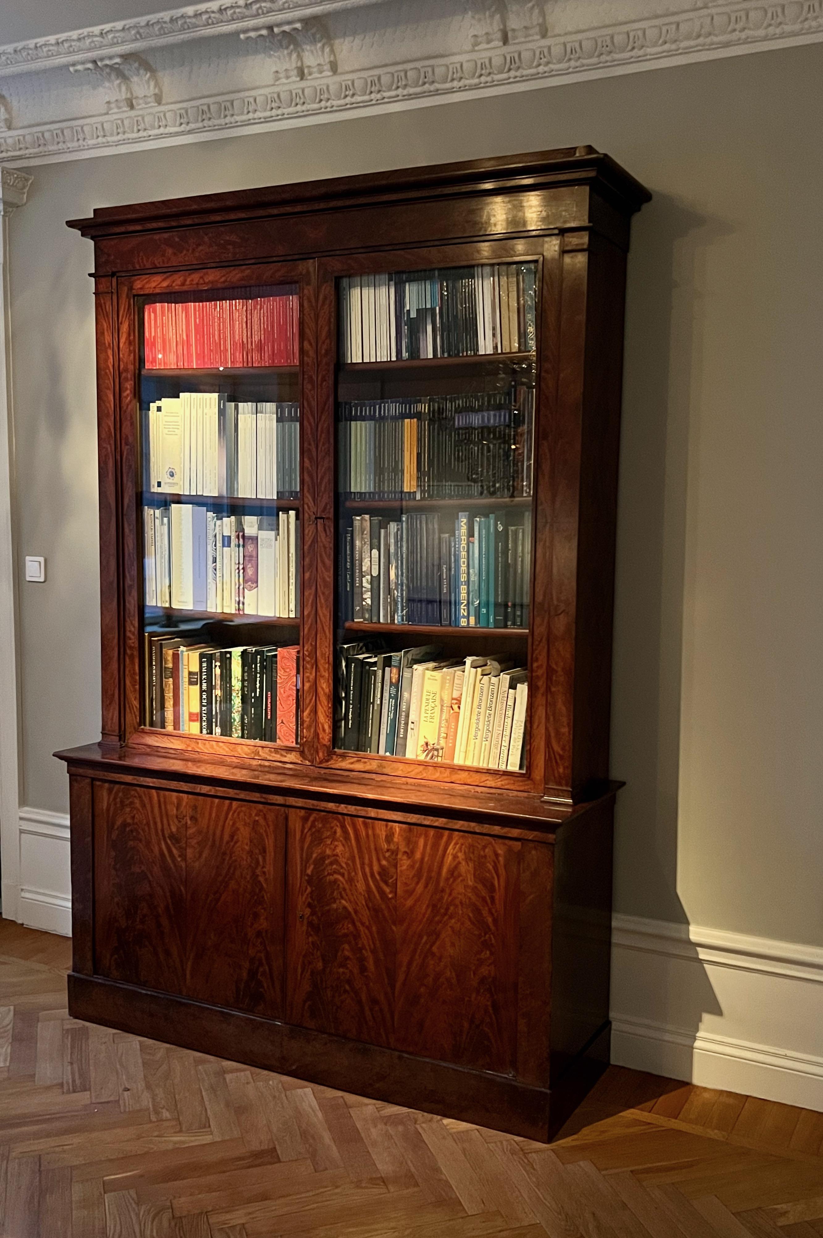 19th Century 19th century Empire Mahogany Bookcase  For Sale