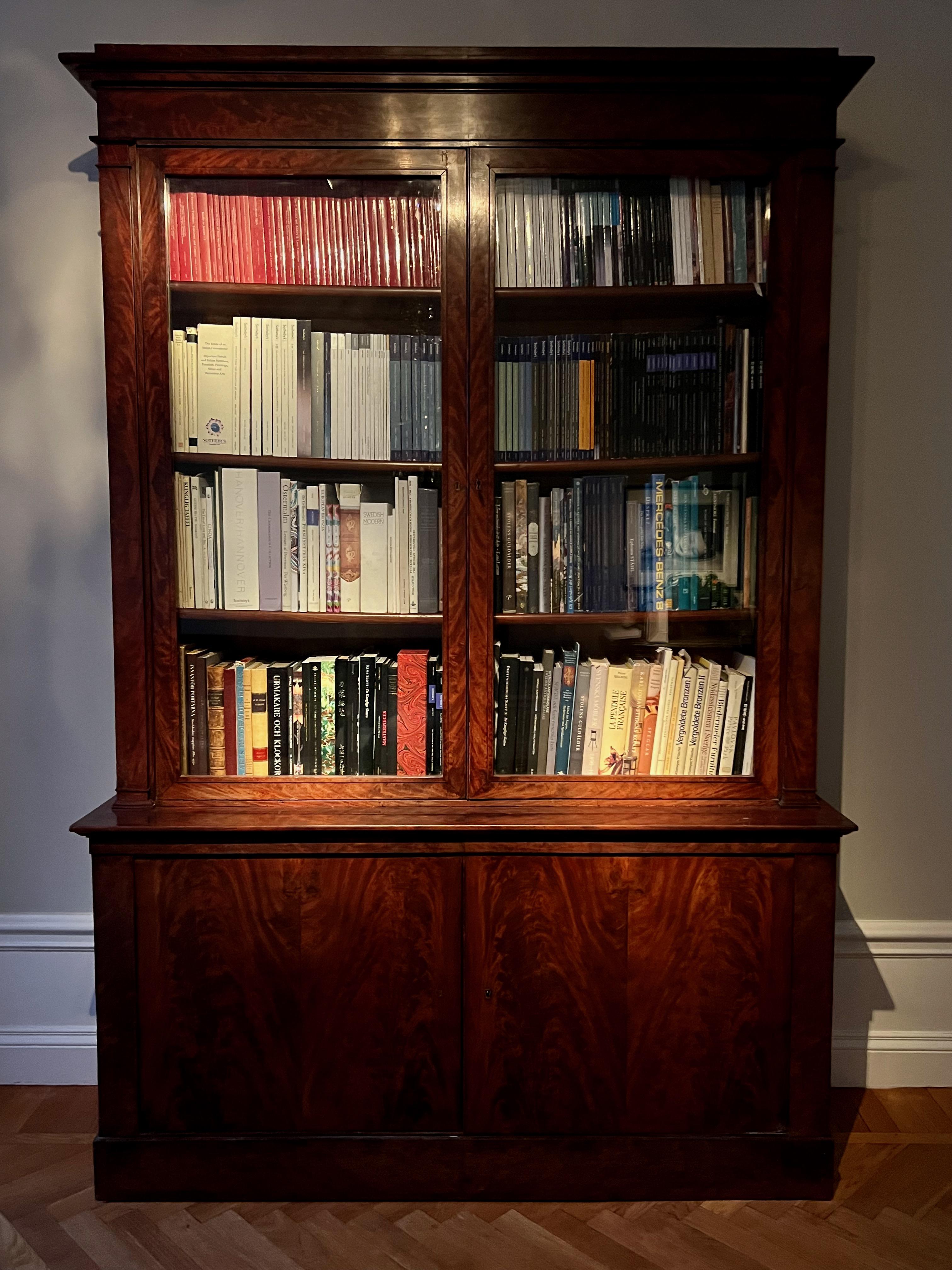 19th century Empire Mahogany Bookcase  For Sale 1
