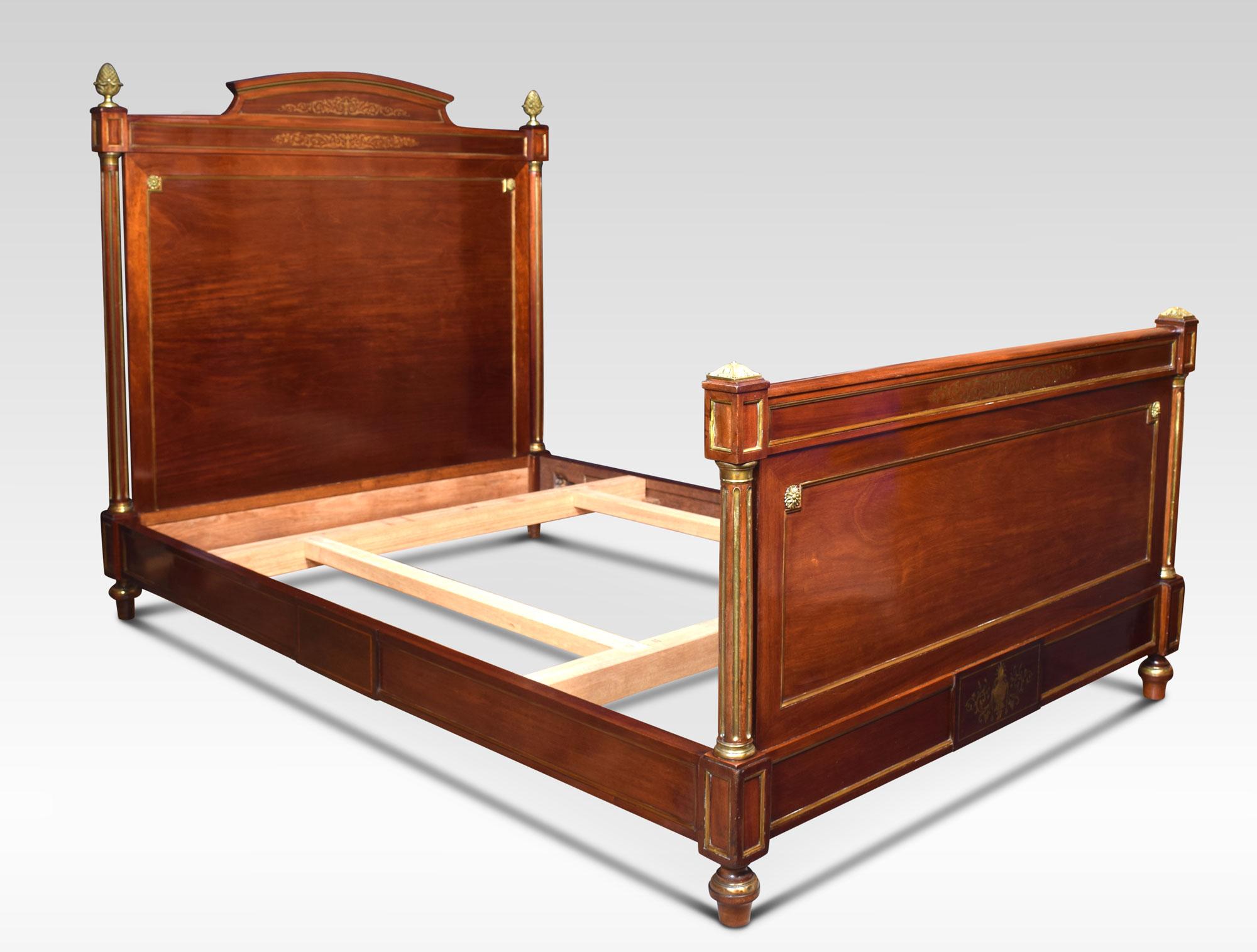 20th Century 19th Century Empire Mahogany Double Bed