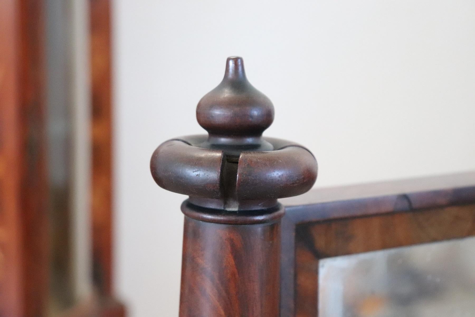 19th Century Empire Mahogany Dressing Table Mirror, 1800s For Sale 4