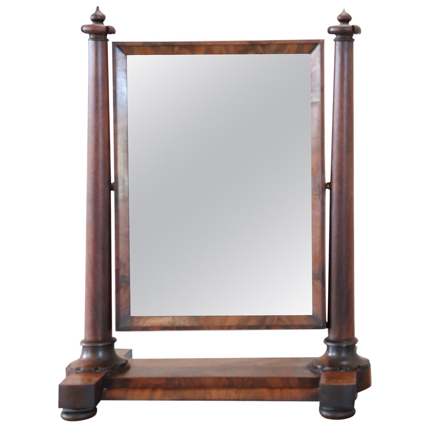19th Century Empire Mahogany Dressing Table Mirror, 1800s For Sale