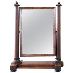 Vintage 19th Century Empire Mahogany Dressing Table Mirror, 1800s