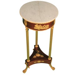 19th Century Empire Mahogany Gilt Bronze Russian Gueridon Table