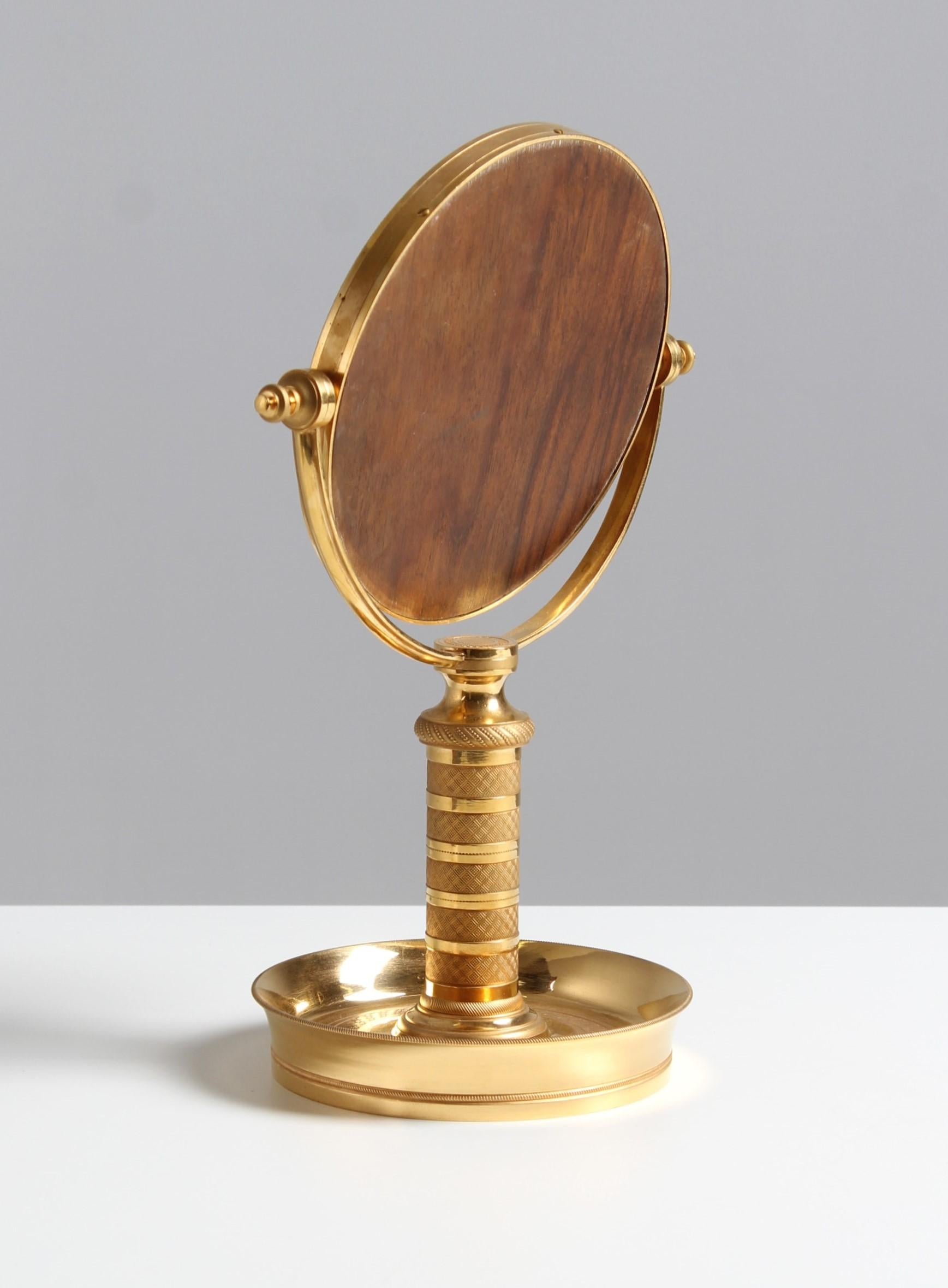 Bronze 19th Century Empire Make-Up Mirror, France, circa 1890 For Sale