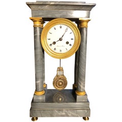 19th Century Empire Marble France Clock 