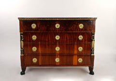 19th Century Empire Nutwood Chest of Drawers, Museums Quality, Austria ca. 1815