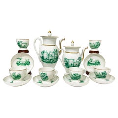 19th Century Empire Old Paris porcelain tea and coffee set