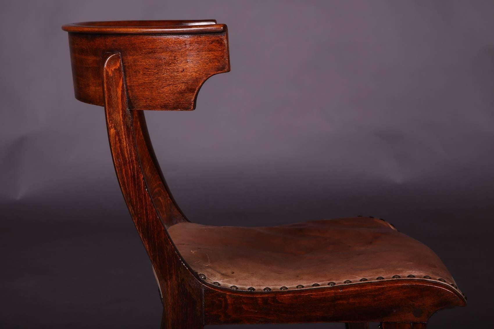 19th Century Empire Pair of Klismos Chair 2