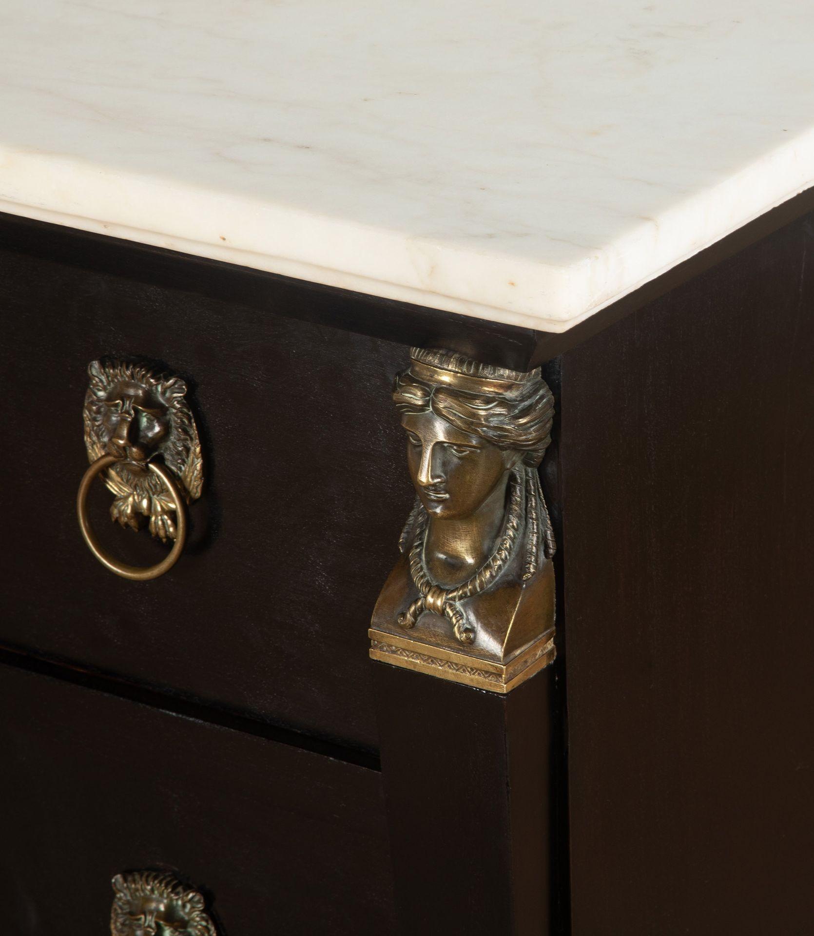 19th Century Empire Period Ebonised Commode 6