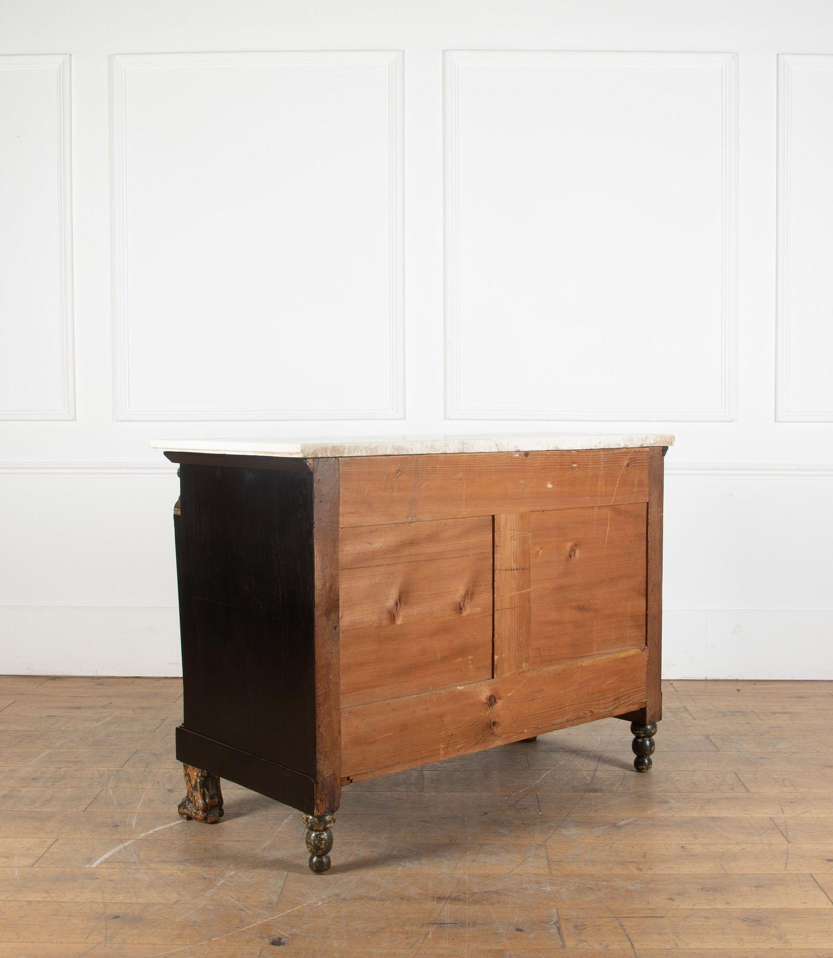 19th Century Empire Period Ebonised Commode 1