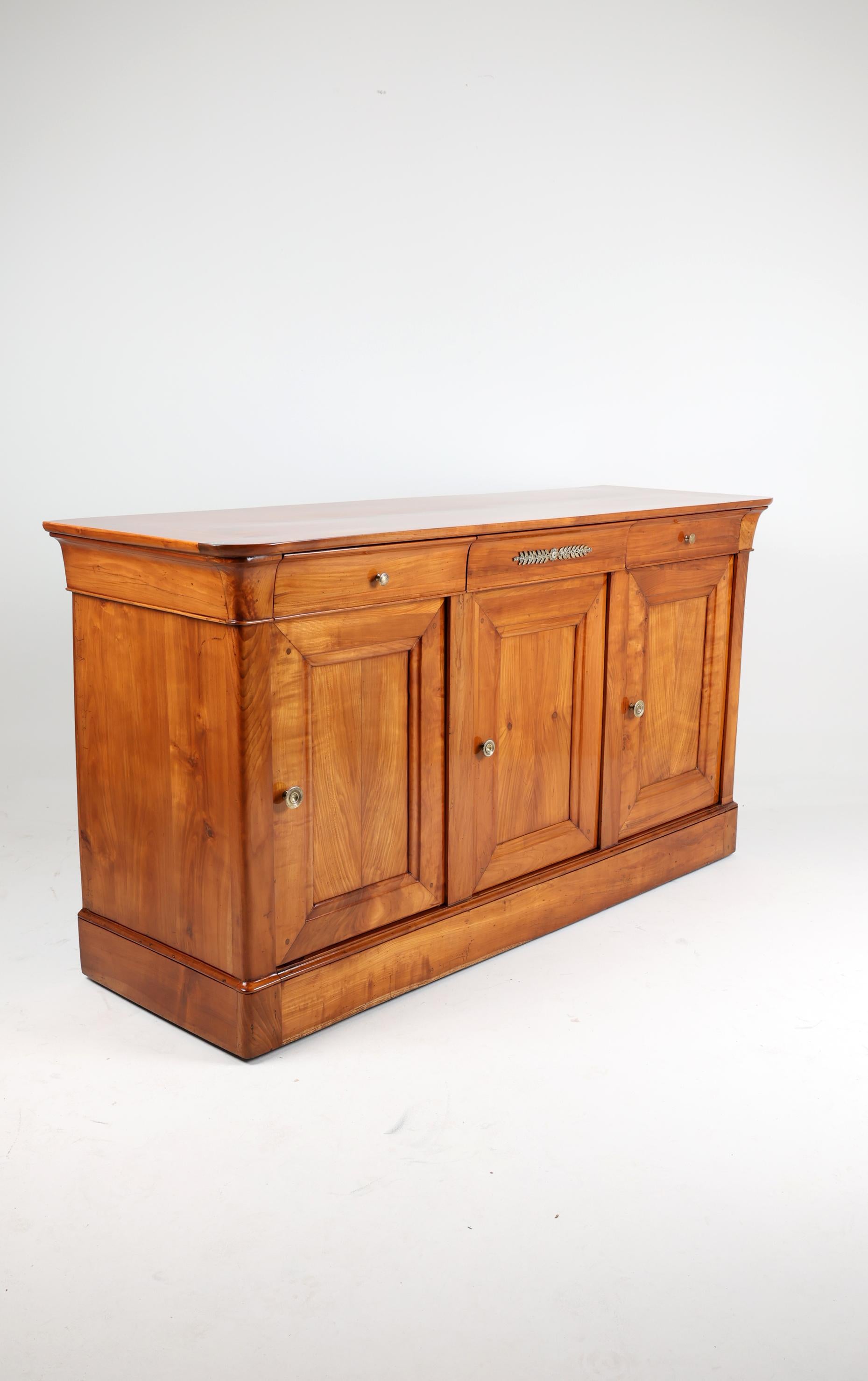 Polished 19th Century Empire Period Sideboard or Buffet For Sale